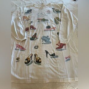 “If the Shoe Fits…” shoe themed night shirt one size fits all